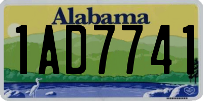 AL license plate 1AD7741