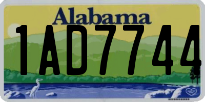 AL license plate 1AD7744