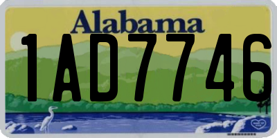 AL license plate 1AD7746