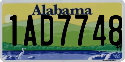 AL license plate 1AD7748
