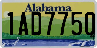 AL license plate 1AD7750