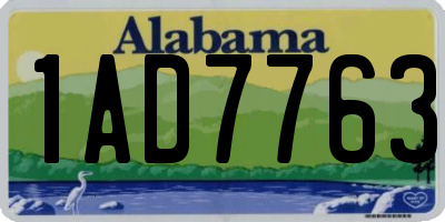 AL license plate 1AD7763