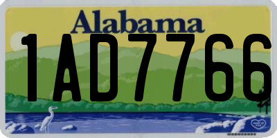 AL license plate 1AD7766