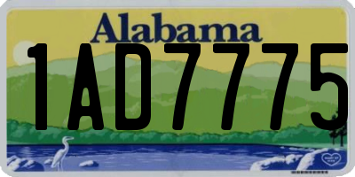 AL license plate 1AD7775