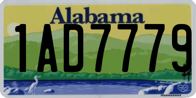 AL license plate 1AD7779
