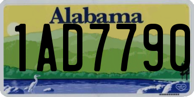 AL license plate 1AD7790