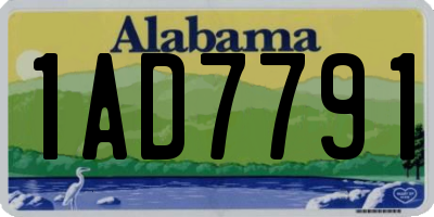 AL license plate 1AD7791