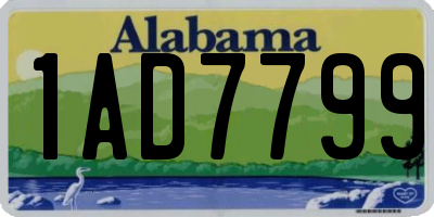 AL license plate 1AD7799