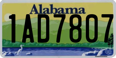AL license plate 1AD7807