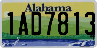 AL license plate 1AD7813