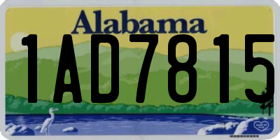 AL license plate 1AD7815