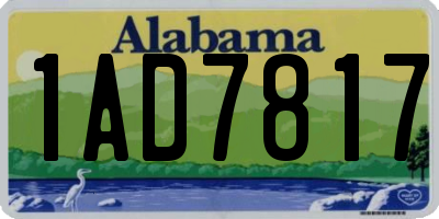 AL license plate 1AD7817