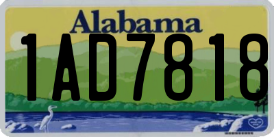 AL license plate 1AD7818