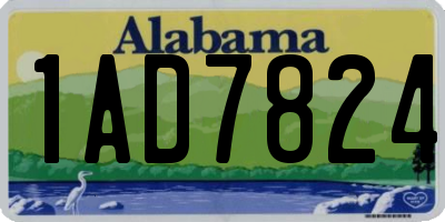 AL license plate 1AD7824
