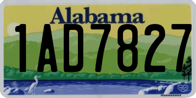 AL license plate 1AD7827