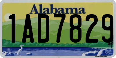 AL license plate 1AD7829