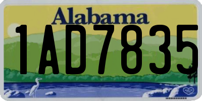 AL license plate 1AD7835