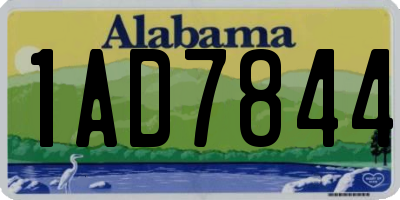 AL license plate 1AD7844