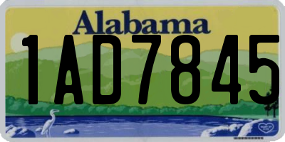 AL license plate 1AD7845