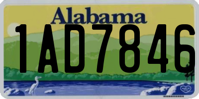 AL license plate 1AD7846