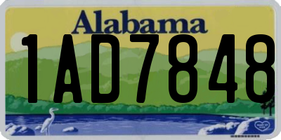 AL license plate 1AD7848
