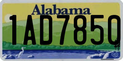 AL license plate 1AD7850