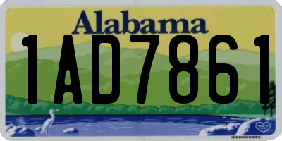 AL license plate 1AD7861
