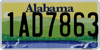 AL license plate 1AD7863