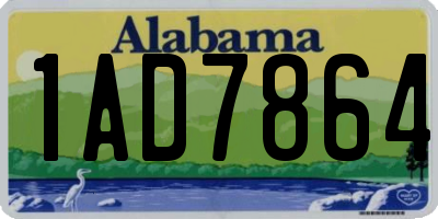 AL license plate 1AD7864
