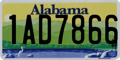 AL license plate 1AD7866