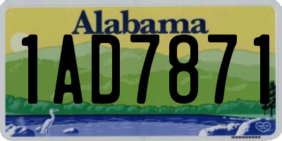 AL license plate 1AD7871
