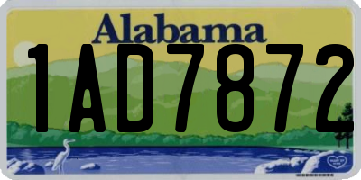AL license plate 1AD7872