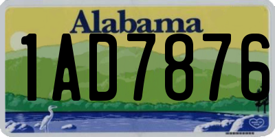 AL license plate 1AD7876