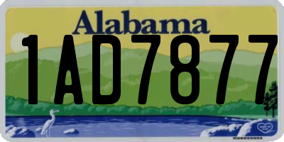AL license plate 1AD7877