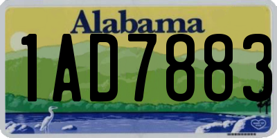 AL license plate 1AD7883