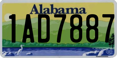 AL license plate 1AD7887