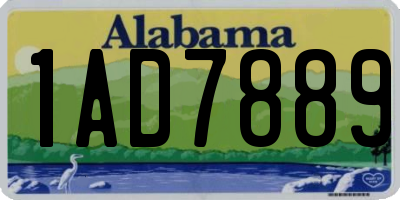 AL license plate 1AD7889