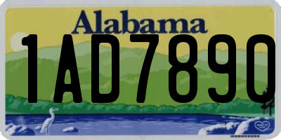AL license plate 1AD7890