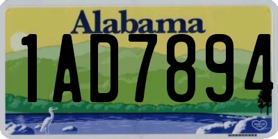 AL license plate 1AD7894