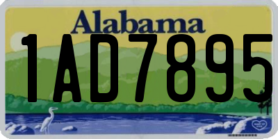 AL license plate 1AD7895