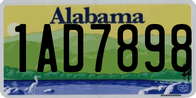 AL license plate 1AD7898
