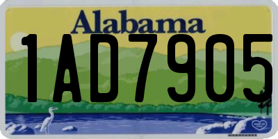 AL license plate 1AD7905