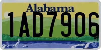 AL license plate 1AD7906