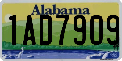 AL license plate 1AD7909