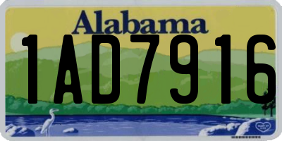 AL license plate 1AD7916