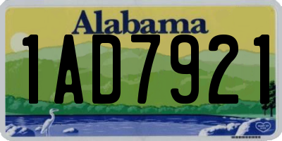 AL license plate 1AD7921