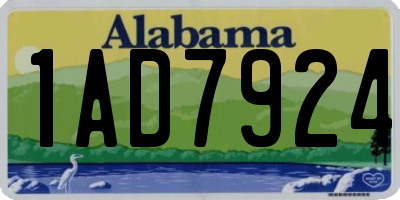 AL license plate 1AD7924