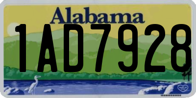 AL license plate 1AD7928