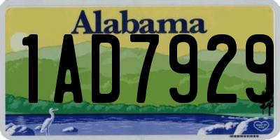 AL license plate 1AD7929