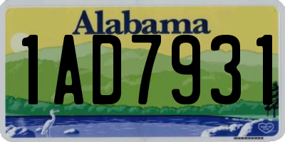 AL license plate 1AD7931